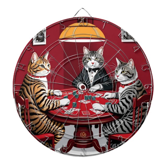 Tabby katt Poker Darttavla (Framsidan)