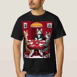 Tabby katt Poker T Shirt