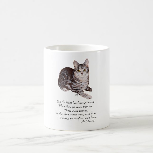 Tabby Katt Regnbågsbron Kaffemugg (Center)