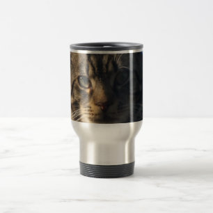 Tabby katt - rostfritt stål reser/pendlaremuggen resemugg