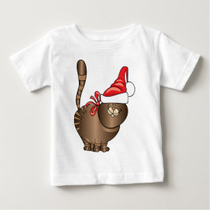 tabby katt Santa T-shirt