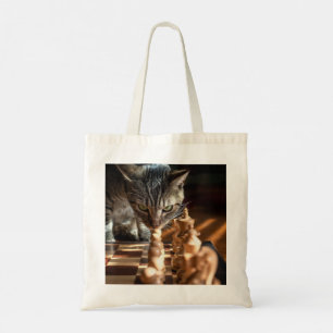 Tabby katt spelschack tygkasse