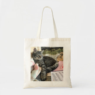 Tabby katt Tote Bag Tygkasse