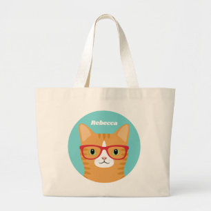 Tabby katt Tote bags Jumbo Tygkasse