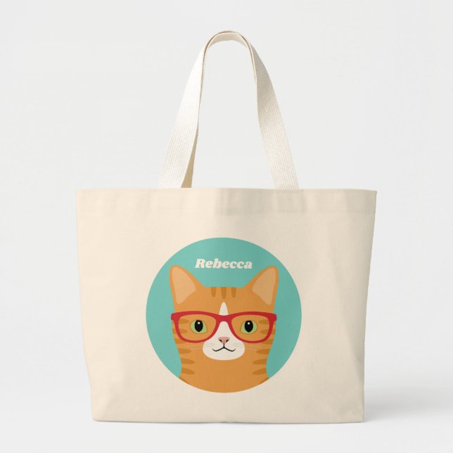 Tabby katt Tote bags Jumbo Tygkasse (Framsidan)