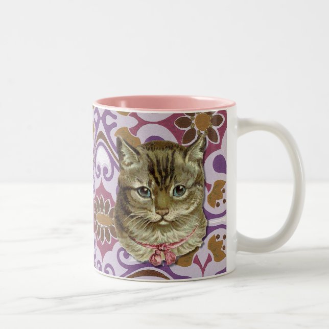 Tabby katt Två-Tonad mugg (Höger)