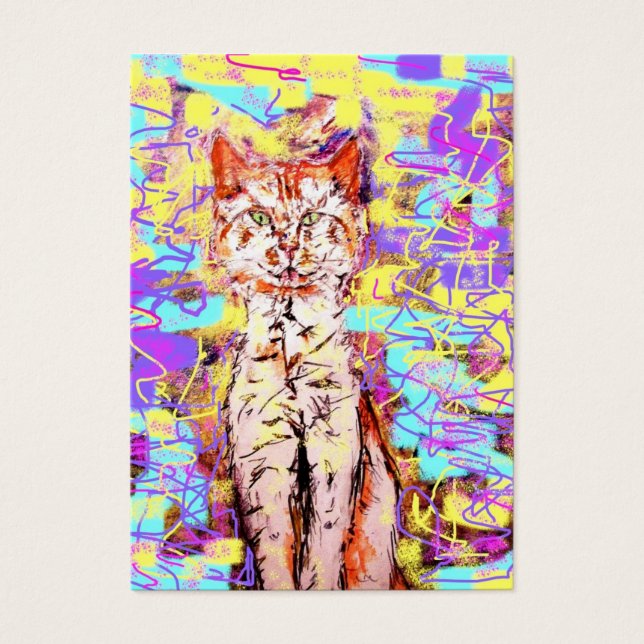 tabby katt visitkort (Framsidan)