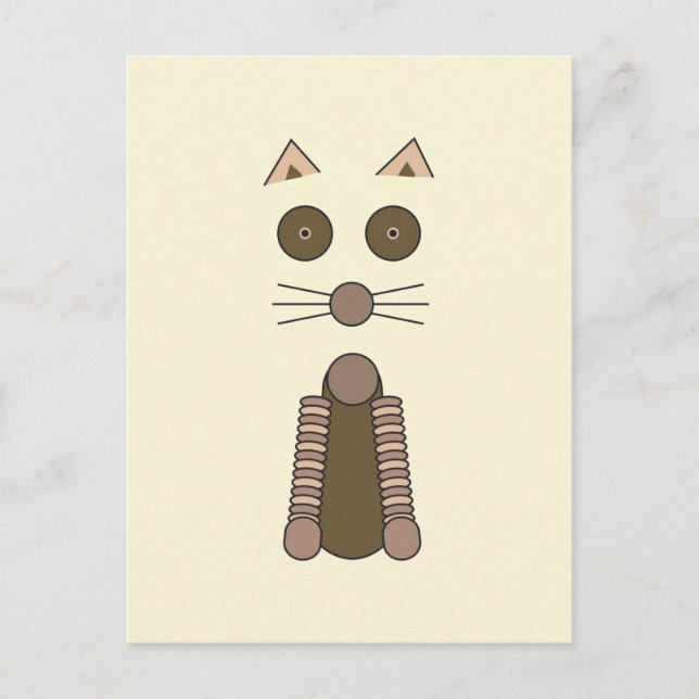 Tabby katt vykort (Framsida)