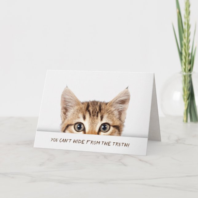 Tabby kattfödelsedagen humor kort (Framsida)