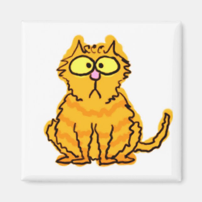 Tabby kattmagnet magnet (Framsidan)