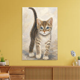 Tabby Kattunge Canvastryck