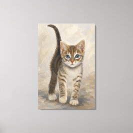 Tabby Kattunge Canvastryck