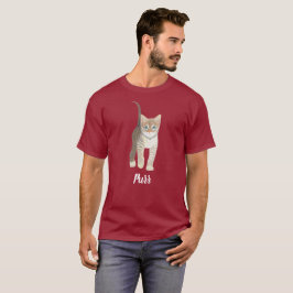 Tabby Kattunge Med Text Maroon T Shirt
