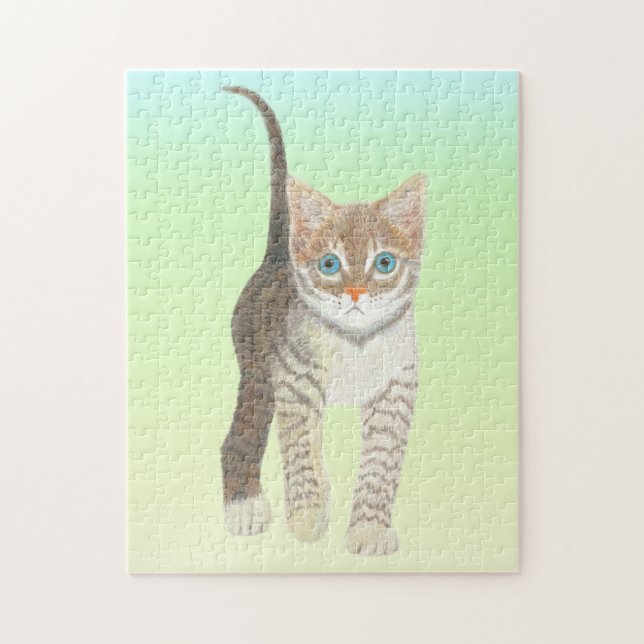 Tabby Kitten 11x14 Puzzle Pussel (Vertikal)