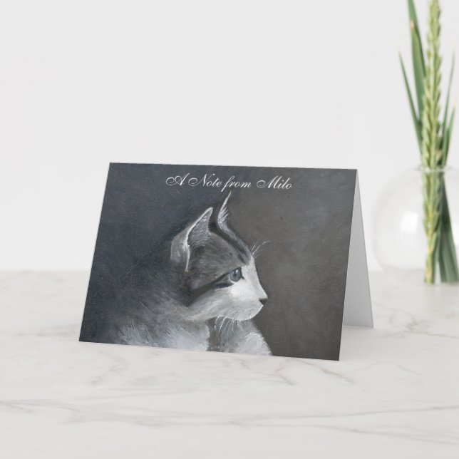 Tabby Kitten Anteckningskort (Framsida)