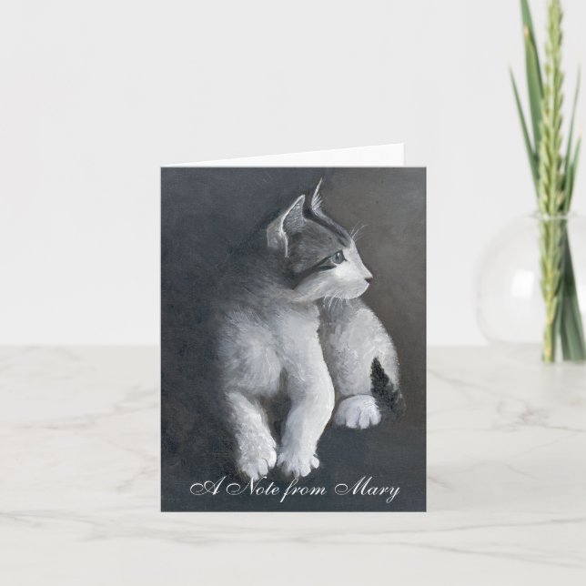 Tabby Kitten Anteckningskort (Framsida)