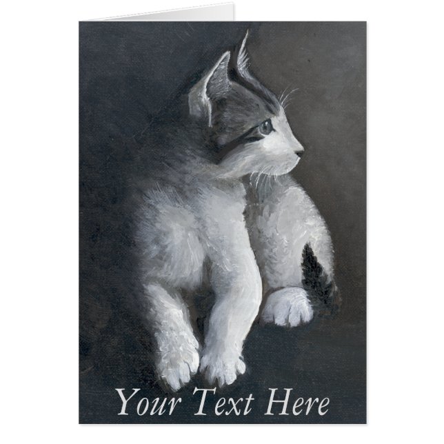 Tabby Kitten Hälsningskort (Framsidan)