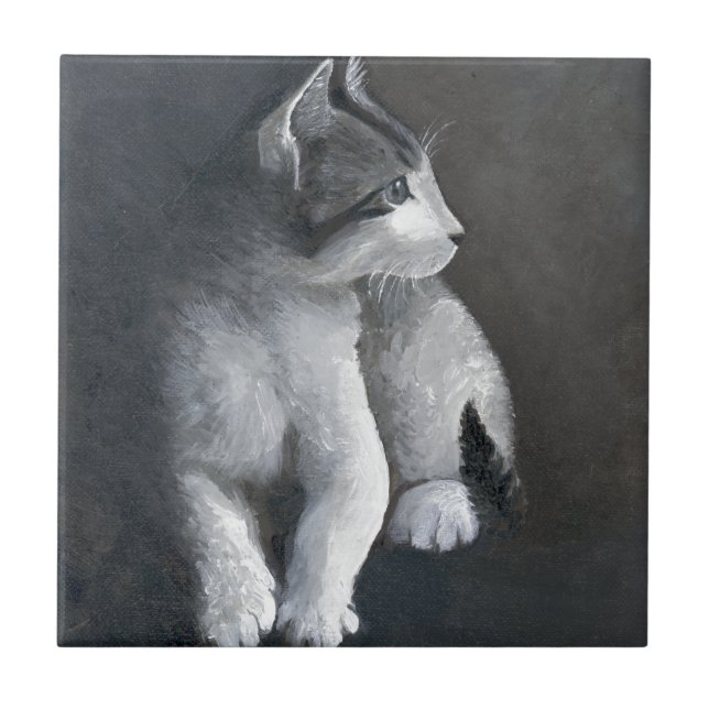 Tabby Kitten Kakelplatta (Framsidan)