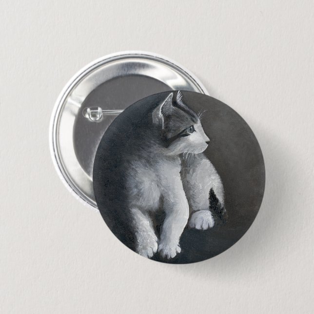Tabby Kitten Knapp (Framsida & baksida)