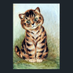 Tabby Kitten, Louis Wain Poster<br><div class="desc">Louis Wain (5 August 1860 – 4 July 1939) was an English artiste known for his drawings,  which consistently featured anthropomorphized large-eyed cats and kittens. In his later years he may have suffered from schizophrenia (although this claim is disputed),  which,  according to some psychiatrists,  can be seen in his works. Quote:Wikipedia</div>