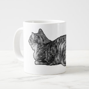 Tabby med Tassar Tuckat Jumbo Mugg