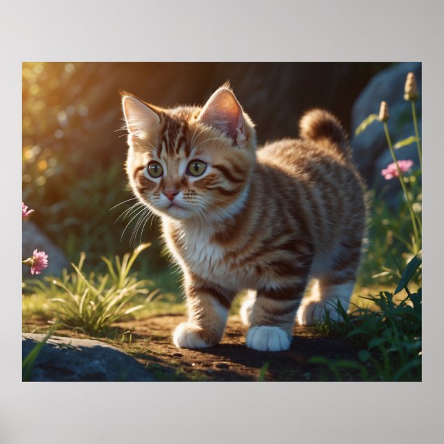 *~* TABBY Observera Kattunge 5:4 Kattdjur Kitten Poster (Framsidan)