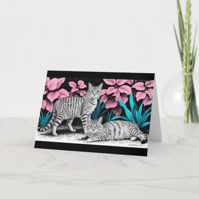 Tabby Pencil-skiss Kort (Framsida)