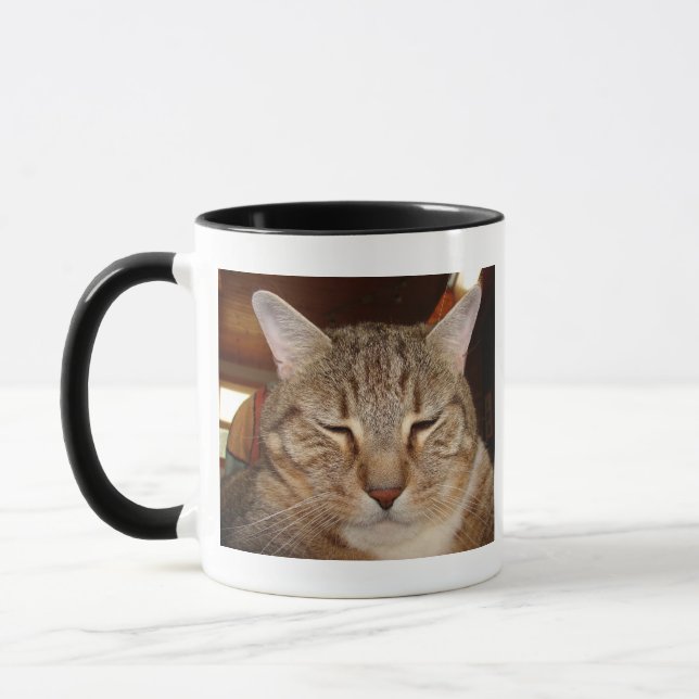 Tabby Tiger Cat Mugg (Vänster)