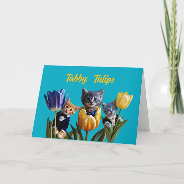 Tabby Tulips Kort (Framsida)