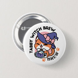 Tabby Witch Brew – Cute Halloween Cat Design Knapp