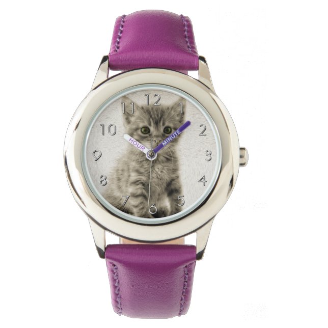 Tabbykattunge Armbandsur (Framsida)