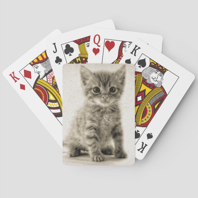 Tabbykattunge Spel Kort (Baksidan)