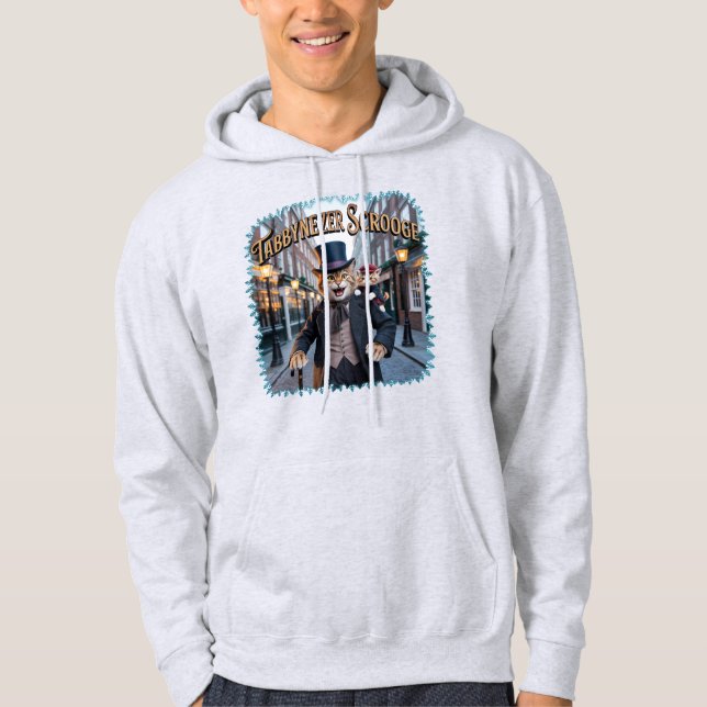 Tabbynezer Scrooge Illustration – Tabby Scrooge Hoodie (Framsida)