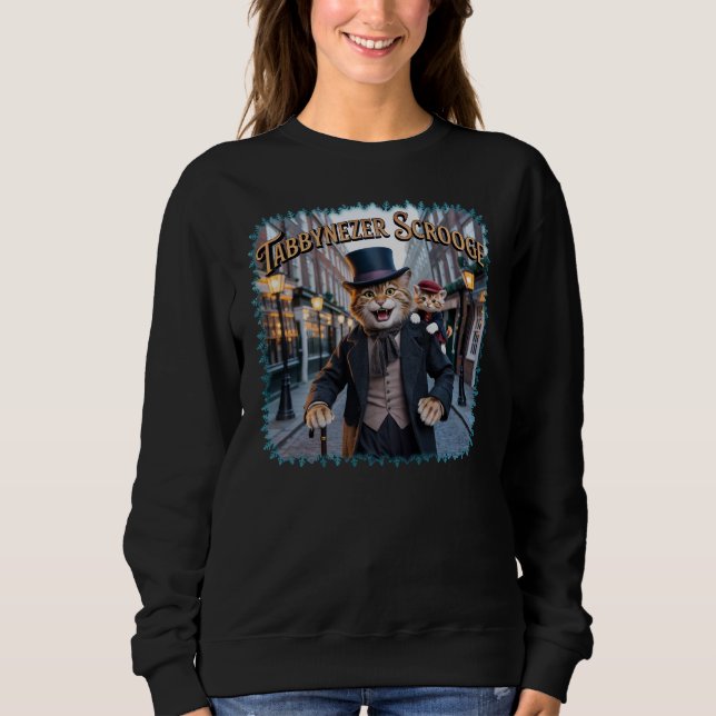 Tabbynezer Scrooge Illustration – Tabby Scrooge T Shirt (Framsida)