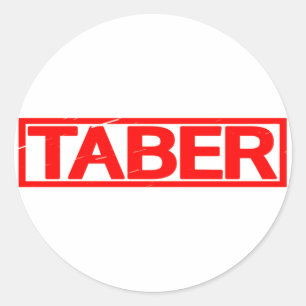 Taber Frimärke Runt Klistermärke