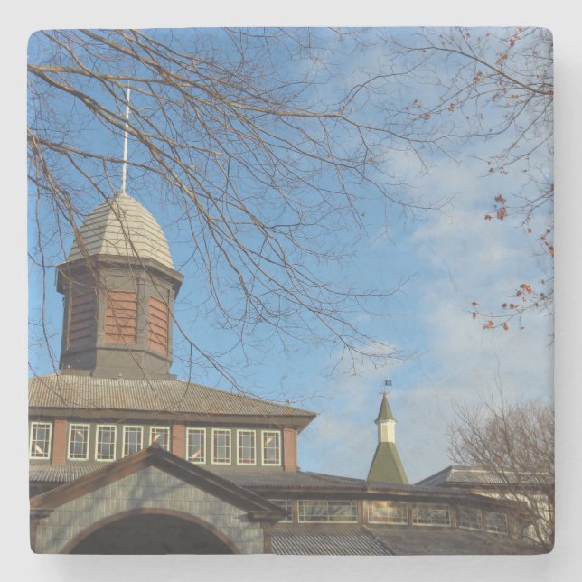 Tabernacle och Church Steeple - Martha's Vineyard Stenunderlägg (Framsidan)