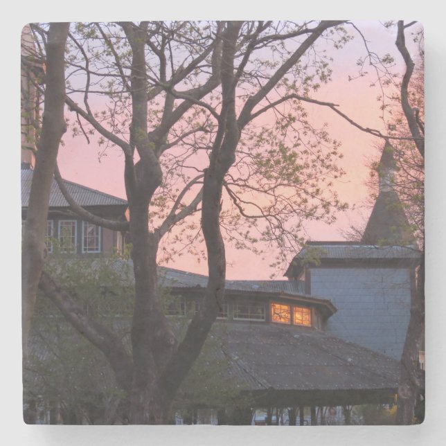 Tabernacle och Church Sunrise - Martha's Vineyard Stenunderlägg (Framsidan)