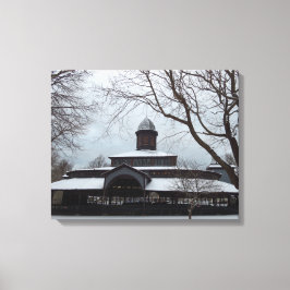 Tabernacle och Snö Grått Himlar- Martha's Vineyard Canvastryck