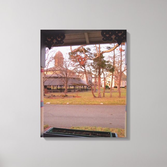 Tabernacle View från Porch - Martha's Vineyard Canvastryck (Framsida)