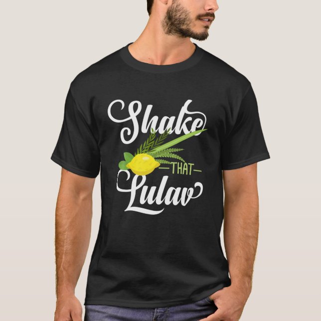 Tabernacles med Lulav och Etrog eller Sukko T Shirt (Framsida)
