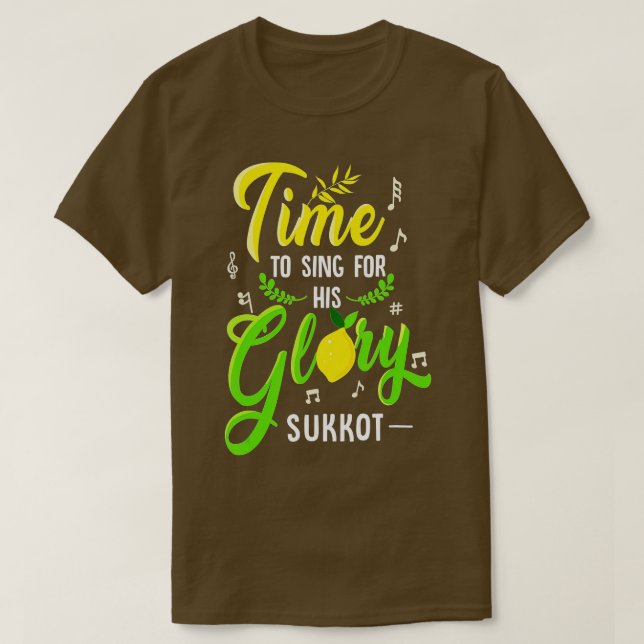Tabernacles - och Etrog - eller Sukko - uppträdand T Shirt (Design framsida)
