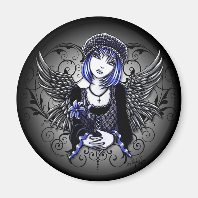’Tabitha’ Gothic Flower Angel Magnet (Framsidan)