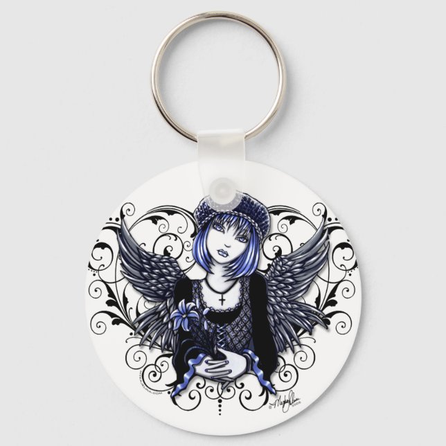 ’Tabitha’ Gothic Guardian Angel Keychain Nyckelring (Framsida)