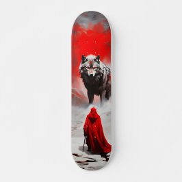 Tabla de Skate Cazador Frente a Lobo en la Nieve Mini Skateboard Bräda 18,5 Cm