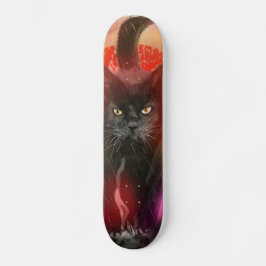 Tabla de Skate Gato Negro Mini Skateboard Bräda 18,5 Cm