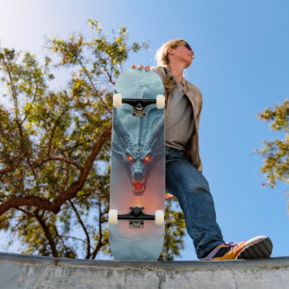 Tabla de Skate Monstruo Rectil con Cuernos Mini Skateboard Bräda 18,5 Cm