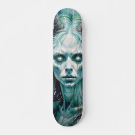Tabla de Skate Mujer Monstruosa con Cuernos Mini Skateboard Bräda 18,5 Cm