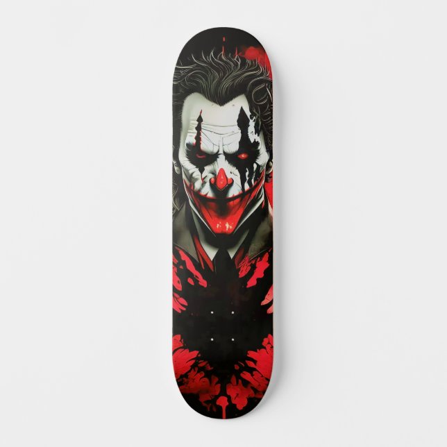 Tabla de Skate Payaso del Horror Mini Skateboard Bräda 18,5 Cm (Framsida)