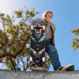 Tabla de Skate Payaso Siniestro Sentado Mini Skateboard Bräda 18,5 Cm