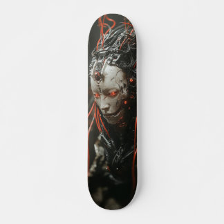 Tabla de Skate Robot Humanoide con Ojos Rojos Mini Skateboard Bräda 18,5 Cm